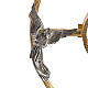 Ostensorio in bronzo dorato con angeli h 60 cm s5