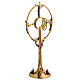 Ostensorio in bronzo dorato con angeli h 60 cm s13