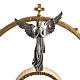 Monstrance in gold-plated bronze with angels H60cm s3