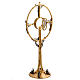 Monstrance in gold-plated bronze with angels H60cm s13