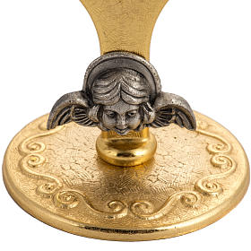 Shrine for Magna Host in brass, H14cm with angel