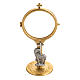 Chapel monstrance in brass with lamb, 17 cm high s1