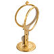 Chapel monstrance in brass with lamb, 17 cm high s4