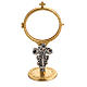 Chapel monstrance in brass with lilies s1