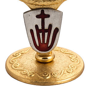 Shrine for Magna Host in gold-plated brass with IHS