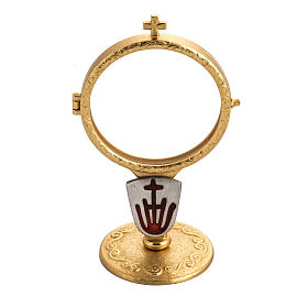 Shrine for Magna Host in gold-plated brass with IHS