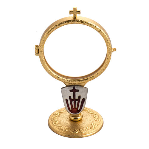 Shrine for Magna Host in gold-plated brass with IHS 1