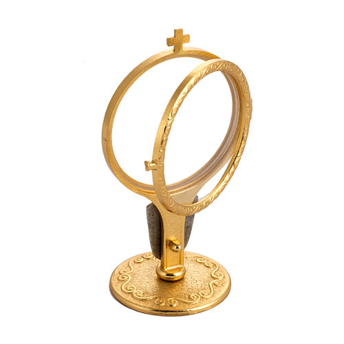 Shrine for Magna Host in gold-plated brass with IHS 4