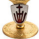 Shrine for Magna Host in gold-plated brass with IHS s2