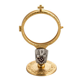 Shrine for Magna Host in gold-plated brass with Chi-Rho and grapes