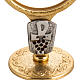 Shrine for Magna Host in gold-plated brass with Chi-Rho and grapes s2