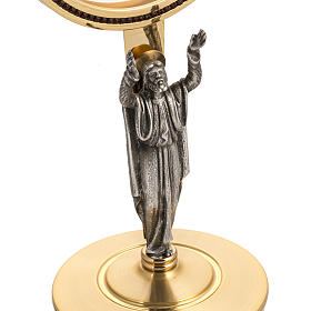 Chapel monstrance in brass with the Risen Christ