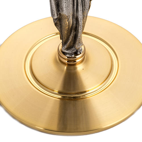 Chapel monstrance in brass with the Risen Christ 3