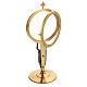 Chapel monstrance in brass with the Risen Christ s6