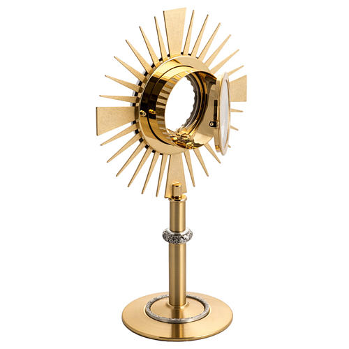 Two tone monstrance with 4 red stones 7