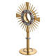 Two tone monstrance with 4 red stones s6