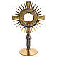 Ostensório latão com santo em bronze s1