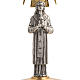 Monstrance in brass with saint figurine s3