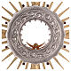 Monstrance in brass with a silvery node s3
