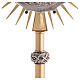 Monstrance in brass with a silvery node s4