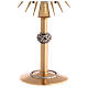 Monstrance in brass with a silvery node s5