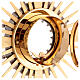 Monstrance in brass with a silvery node s11