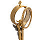 Chapel monstrance in brass with a silvery angel s6