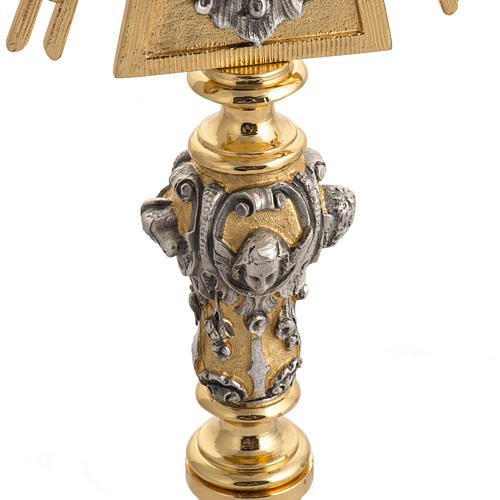 Two tone monstrance with putti and red stones 6
