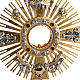 Two tone monstrance with putti and red stones s2