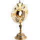 Two tone monstrance with putti and red stones s8