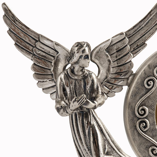 Reliquary in silver-plated brass with angels 4
