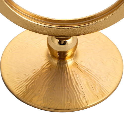 Reliquiar goldenes Messing für Hostie 15 cm 2