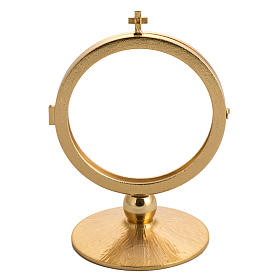 Chapel monstrance in gold plated brass for 15 cm host