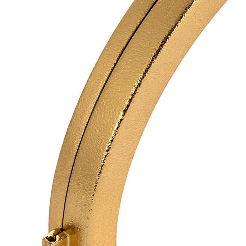 Ostensorio latón dorado para hostias de 15 cm 4