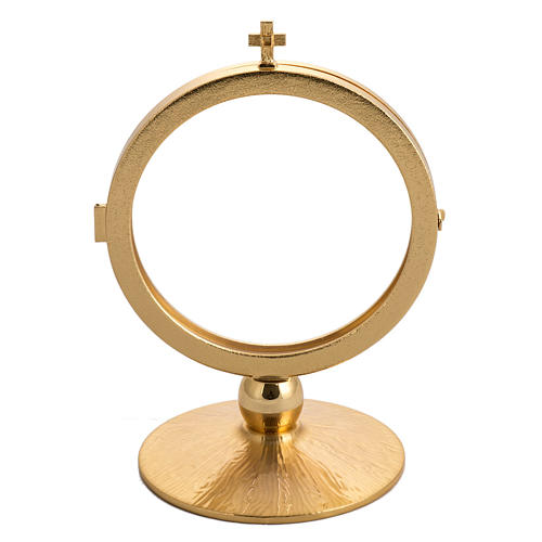 Chapel monstrance in gold plated brass for 15 cm host 1