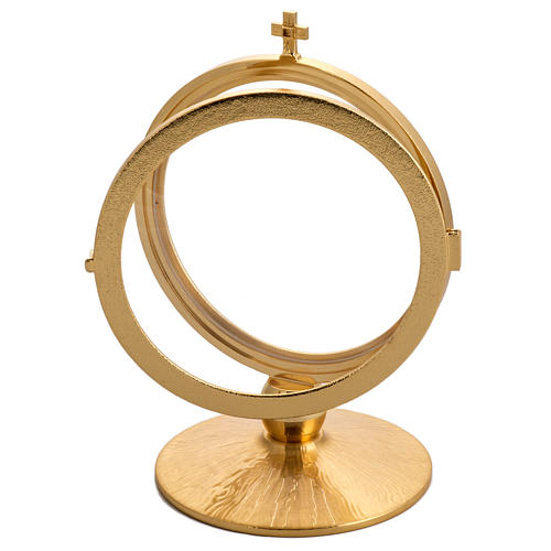 Chapel monstrance in gold plated brass for 15 cm host 3
