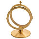 Chapel monstrance in gold plated brass for 15 cm host s3