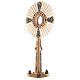 Ostensorio bronce fundido Evangelistas lirios 55 cm alto s5
