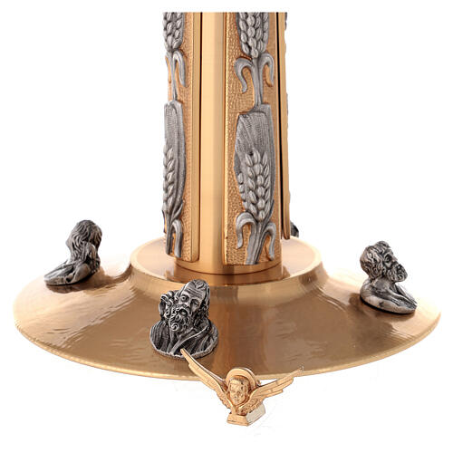 Ostensoir bronze fondu avec Evangélistes lys h 55 cm 13