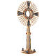 Monstrance in bronze with Evangelists and lilies H55cm s7