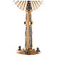 Monstrance in bronze with Evangelists and lilies H55cm s9