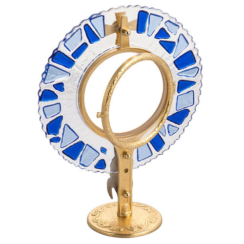 Monstrance in brass with glass mosaic 6