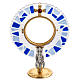 Monstrance in brass with glass mosaic s1