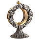 Monstrance shrine in brass with silver plating s2