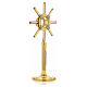 Monstrance in bi-coloured bronze with rays, angels and stones s4