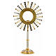 Monstrance in two tone bronze with rays and stones s1