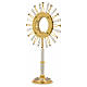 Monstrance in two tone bronze with rays and stones s2