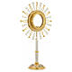 Monstrance in two tone bronze with rays and stones s3