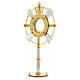 Monstrance in bi-coloured bronze with rays and IHS symbol s2