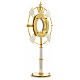 Monstrance in bi-coloured bronze with rays and IHS symbol s4